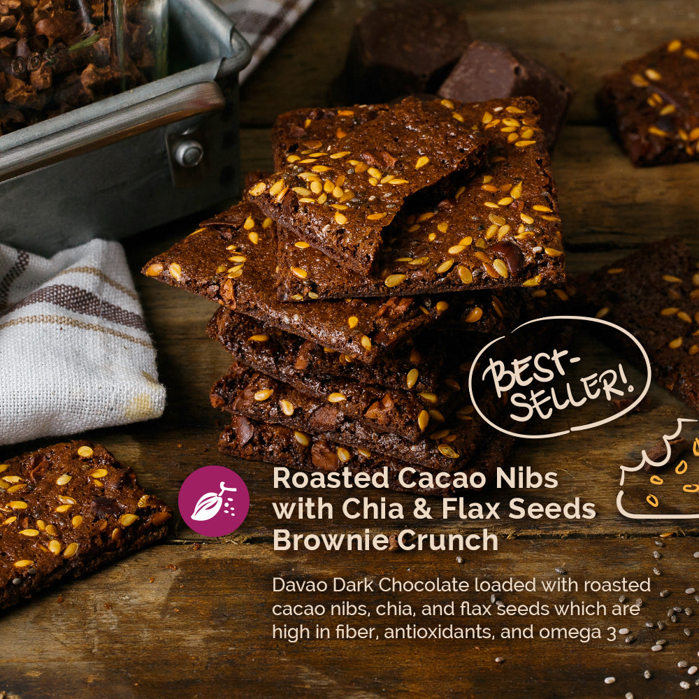 Roasted Cacao Nibs with Chia and Flaxseeds